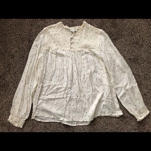 Lucky Brand black polkadot shirt